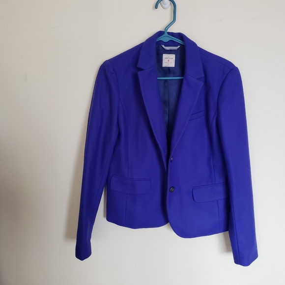 Gap Wool Blend Bright Purple Academy Blazer Size 8 - Picture 2 of 12